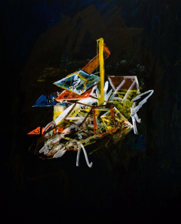 Space camp x, Oil on canvas, 99,5cm x 79cm, 2009