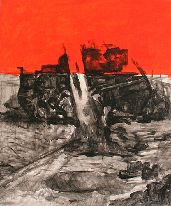 Study for the will to score, 60cm x 50cm, Acrylics on canvas, 2005
