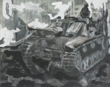 The Will To Score 2, tank 12, 40cm x 50cm, Acrylics on canvas, 2006