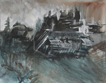 The Will To Score 2, tank 3, 40cm x 50cm, Acrylics on canvas, 2006