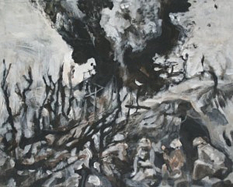 Thunderdome 3, 24cm x 30cm, Acrylics on canvas, 2006