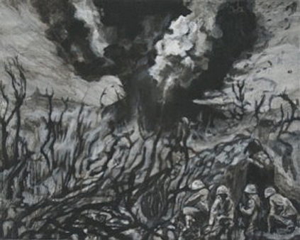 Thunderdome, 24cm x 30cm, Acrylics on canvas, 2006