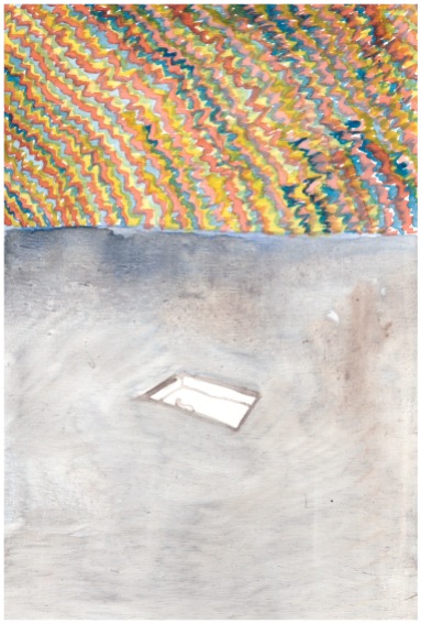 When a river is young (1B), 30cm x 19,5cm, Water colour on wood, 2013