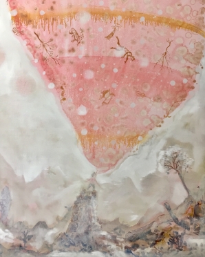 Bubbel meisje, 160cm x 120cm, olieverf op doek, 2018
